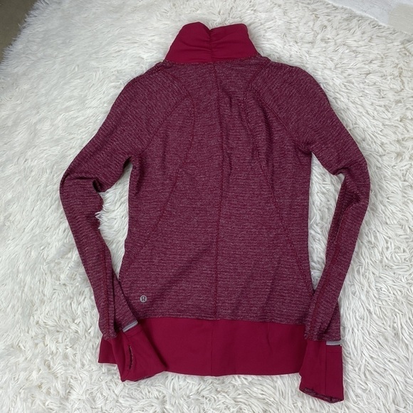 Lululemon Runderful 1/2 Zip Mini Check Pique Bordeaux Drama Heathered Berry - Picture 7 of 7